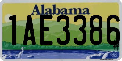 AL license plate 1AE3386