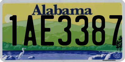 AL license plate 1AE3387