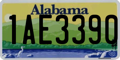 AL license plate 1AE3390