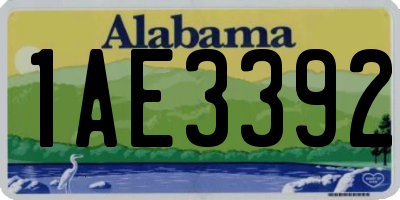 AL license plate 1AE3392