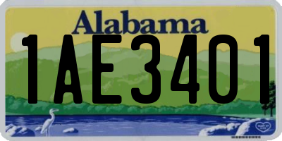 AL license plate 1AE3401