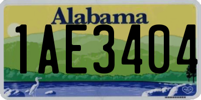 AL license plate 1AE3404