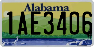 AL license plate 1AE3406