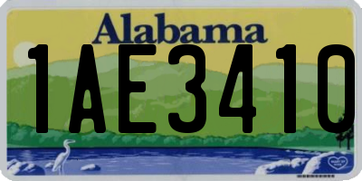 AL license plate 1AE3410