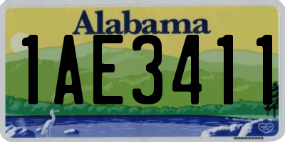 AL license plate 1AE3411
