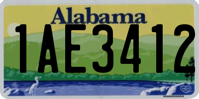 AL license plate 1AE3412