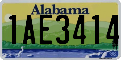 AL license plate 1AE3414