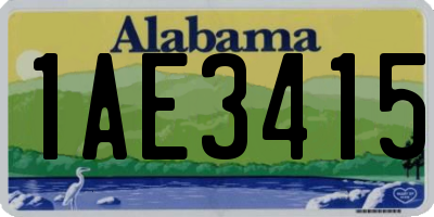 AL license plate 1AE3415