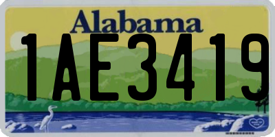AL license plate 1AE3419