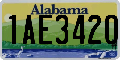AL license plate 1AE3420