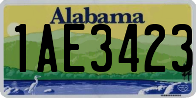 AL license plate 1AE3423
