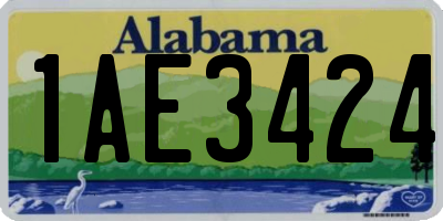 AL license plate 1AE3424