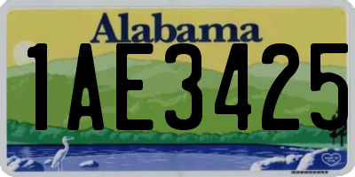 AL license plate 1AE3425