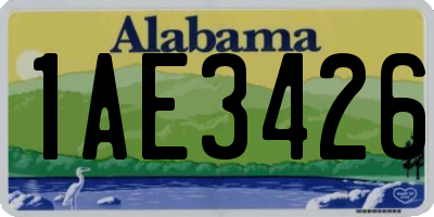 AL license plate 1AE3426