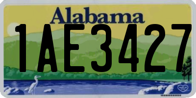 AL license plate 1AE3427