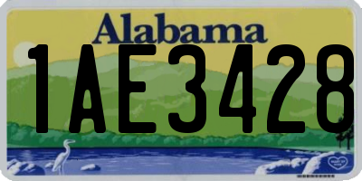 AL license plate 1AE3428