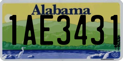 AL license plate 1AE3431