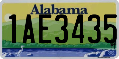 AL license plate 1AE3435