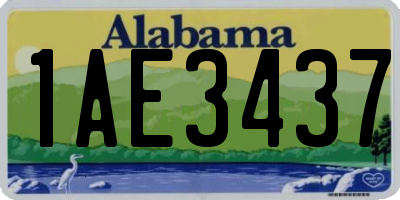 AL license plate 1AE3437