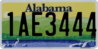 AL license plate 1AE3444