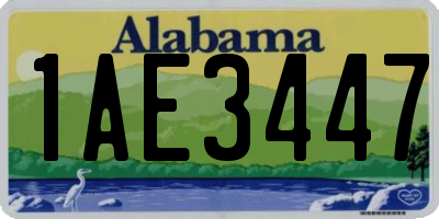 AL license plate 1AE3447