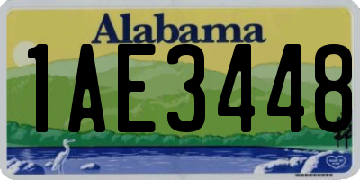 AL license plate 1AE3448
