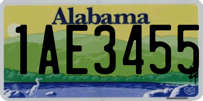 AL license plate 1AE3455