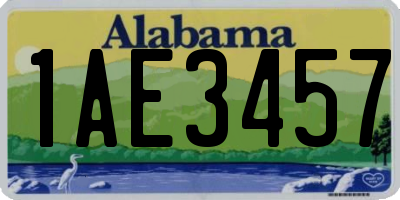 AL license plate 1AE3457
