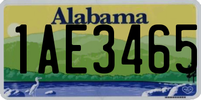 AL license plate 1AE3465