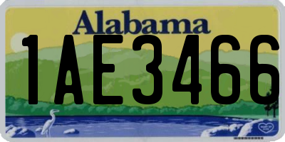 AL license plate 1AE3466