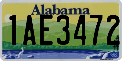AL license plate 1AE3472