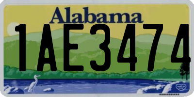 AL license plate 1AE3474
