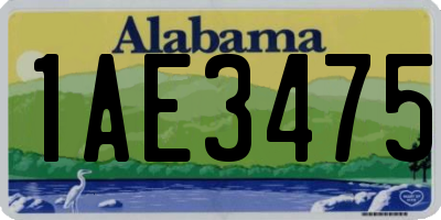 AL license plate 1AE3475