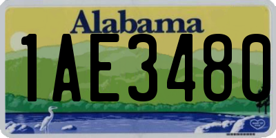 AL license plate 1AE3480
