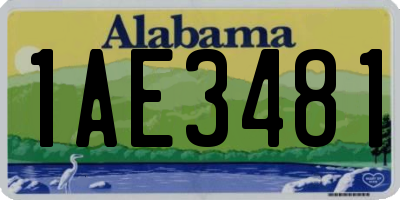 AL license plate 1AE3481