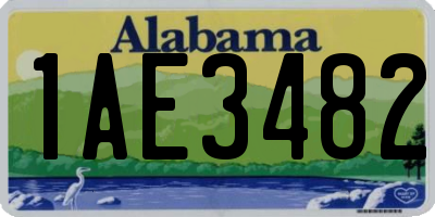 AL license plate 1AE3482