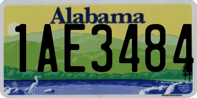 AL license plate 1AE3484