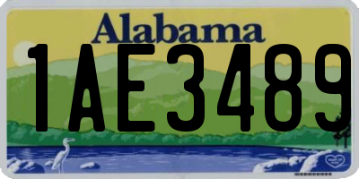 AL license plate 1AE3489