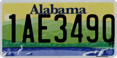 AL license plate 1AE3490