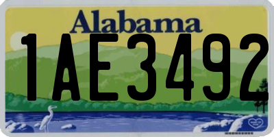 AL license plate 1AE3492