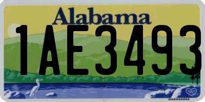 AL license plate 1AE3493