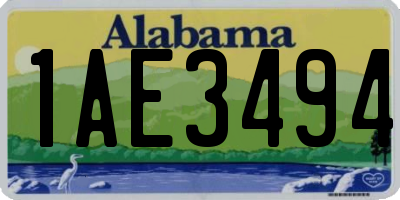 AL license plate 1AE3494
