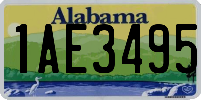 AL license plate 1AE3495