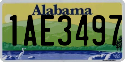 AL license plate 1AE3497