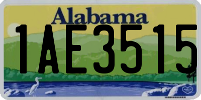 AL license plate 1AE3515