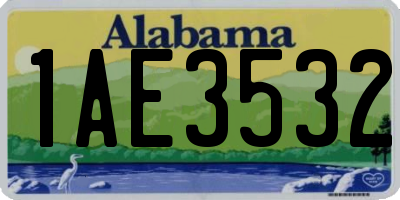 AL license plate 1AE3532