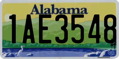 AL license plate 1AE3548