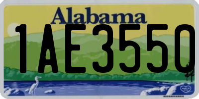 AL license plate 1AE3550
