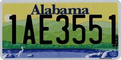 AL license plate 1AE3551