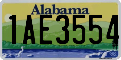 AL license plate 1AE3554